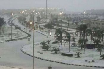 Prima ninsoare in Egipt, dupa 112 ani