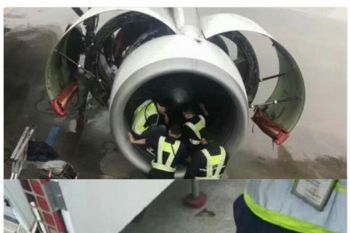 O femeie si-a aruncat tot maruntisul din buzunar in motorul avionului, pentru noroc