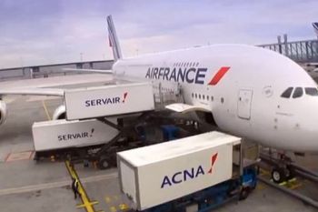 Pregatirea unui A380 Air France pentru zbor (VIDEO)